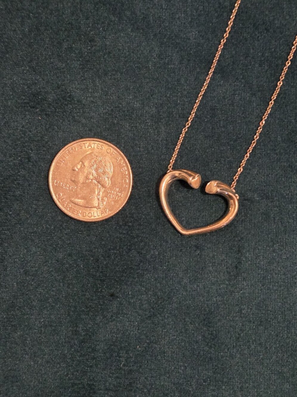 RARE Tiffany & Co Paloma Picasso Tenderness Heart Necklace .925 Sterling Silver - Picture 10 of 14